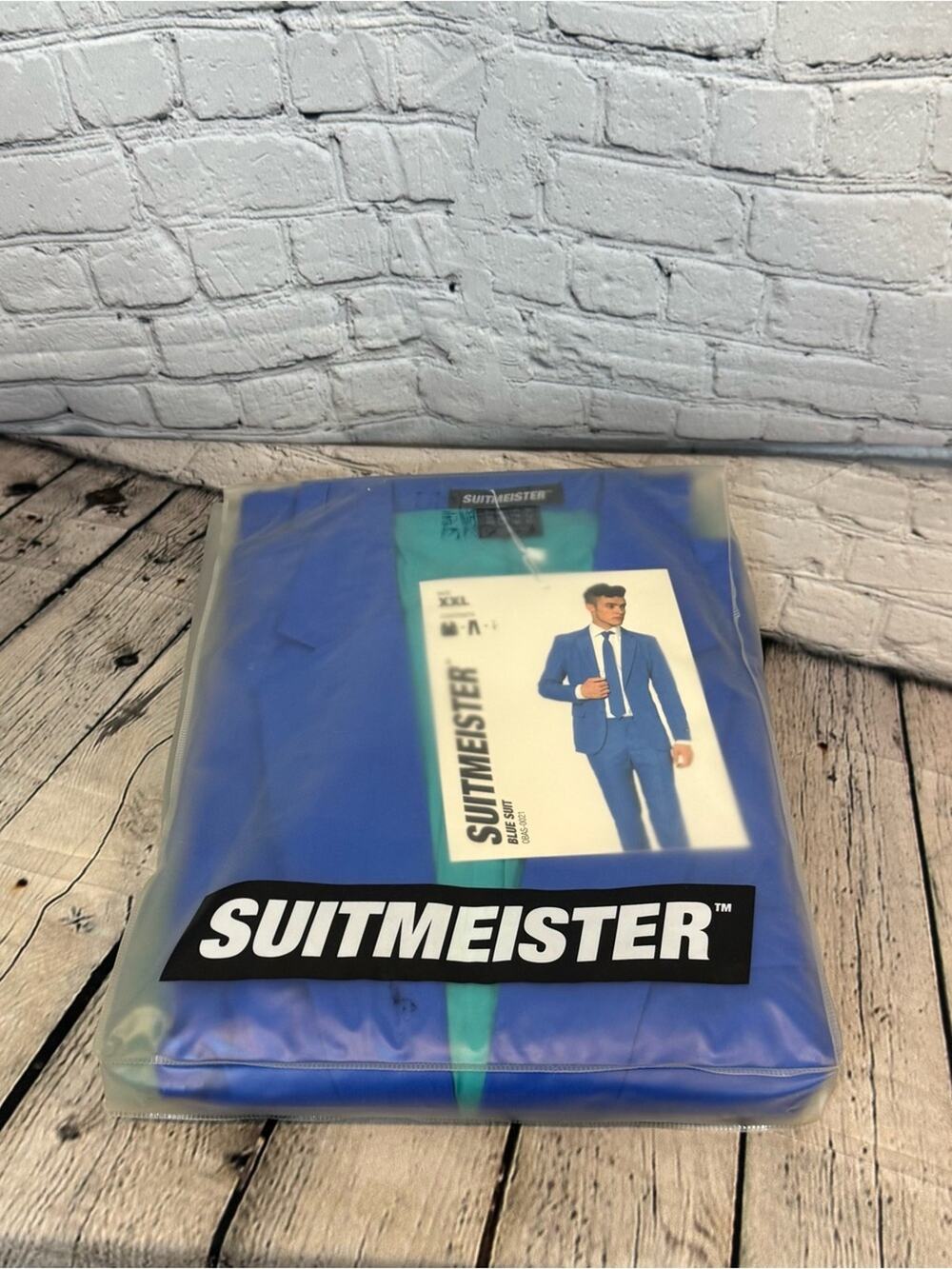 Suitmeister Men’s 3 Piece Blue/Teal Halloween Costume Suit